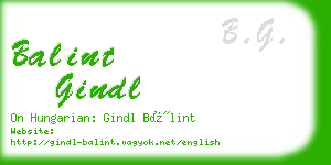 balint gindl business card